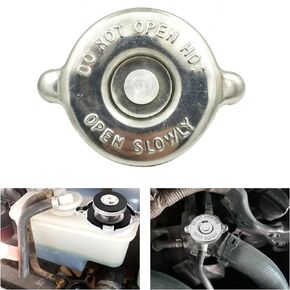 Pack-1 Radiator Cap, Stainless Steel Engine Seal Cover, 16 PSI Original Equipment Replacement, Durable Radiator Cover Assembly, Automotive Part, Compatible with Dodge, Jeep (Silver)