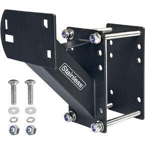 Stainless Spare Tire Mount,Marine Trailer Spare Tire Carrier,Powder Coated tire Bracket,Fits Most 4 & 5 & 6 Lugs Wheels on 4", 4.25",4.5'', 4.75'', 5" or 5.5" Bolt Patterns