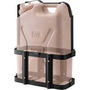 2 Pack Upgrade Jerry Can Mounting Holders, 5 Gallon (20 Liter) Black Double Lockable Jerry Gas Can Holder Racks
