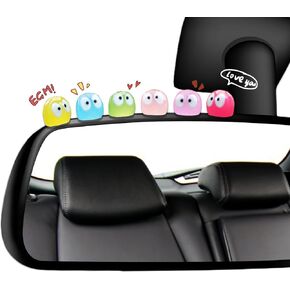 Cute Soot Sprites,35 Pcs Automotive Interior Decoration Accessories for Car Rearview Mirror and Dashboard,Cute Anime Decor for Home Garden Office,Funny Ornament Gifts(Black)