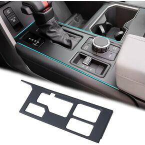 JDMCAR Central Control Gear Shift Panel Trim Cover Compatible with 2022 2023 2024 Toyota Tundra/Sequoia Accessories, Gear Shift Control Anti-Scratch Panel Decorative Sticker -Matte Black