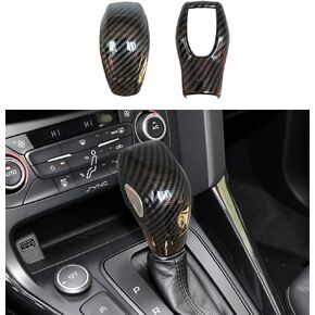 ruihe Car Gear Shift Knob Cover Carbon Fiber Color Sticker Trim Fit for Ford Focus 2012-2018/Fiesta 2014-2019/Fusion 2013-2016/Escape 2013-2019/C-Max 2013-2017/Transit 2013-2020
