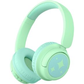 سماعات بلوتوث للأطفال من iClever BTH22 للسفر للأطفال الصغار، وقت تشغيل 60 ساعة | SafeSound Tech3.0، صوت ستيريو، شحن سريع USB C، كابل AUX، سماعات رأس لاسلكية للأطفال للفتيات / الأولاد / الكمبيوتر اللوحي / الكمبيوتر الشخصي / المدرسة in Kuwait