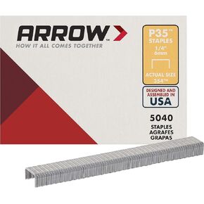 Arrow 354 P35 Heavy Duty Staples for Paper, Bags, Cardboard, Crafts, and Offices, 1/4-Inch, 5040-Pack, 1/4 Inch, Silver, 5040 Count