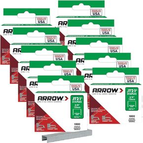Arrow Fastener 276 Genuine JT21/T27 3/8-Inch Staples, 10 Pack (1,000 per Pack)