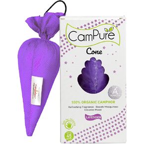 مخروط الكافور مانجالام (اللافندر) عبوة من قطعتين - معطر هواء للغرفة والسيارة والحمام in Kuwait