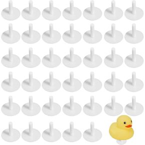 40 قطعة من قابس البط، حامل بطة بلاستيكي للسيارة، حامل بطة للسيارة، هدية لمحبي السيارة - أبيض (البط المطاطي غير متضمن) in Kuwait