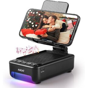 Gifts for Men Him, Cell Phone Stand with Bluetooth Speaker&Led Color Changing Light, Unique Gifts for Women Dad Her Husband, Birthday Gifts for Men