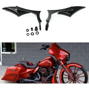 Motorcycle Black Blade Rear View Mirrors for Harley Cruiser Bobber Chopper Sportster 883 1200