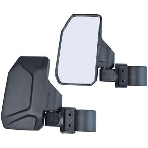 Universal Offroad UTV Rear View Side Mirror for Pioneer Polaris 900 1000 Kawasaki Can Am John Deere with 1.6" - 2" Roll Cage Bar Break Away Adjustable Arm - 1 Pair Set (Left & Right)