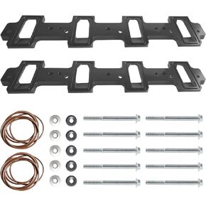 Compatible with LS Cathedral Port Cylinder Head to LS3 LSA ZL1 CTS-V Rectangle Port Intake Manifold Adapter Black