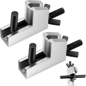 Feekoon Hose Pincher, 2Pcs Hose Pinch Clamp Pliers, Metal Brake Line Clamp Suitable for Flexible Hoses Fuel Hoses Gas Lines Brake Hoses Radiator Hoses, Suitable for hose diameters up to 1 inch