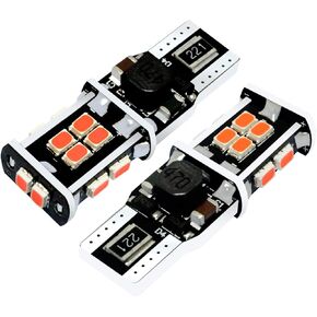 Alla Lighting Super Bright T15 912 921 LED Bulbs Third (3rd) Brake Lights/Trunk Lights, Pure Red Center High-Mounted Stop Lamps 922 906 921KX 912K 921LL High Power 3020 SMD Replacement
