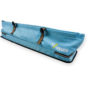 Fluorescence Pool Cue Hard Carrying Case - Holds 3 Butts & 4 Shafts, Large Zippered Accessory Pockets, Adjustable Strap