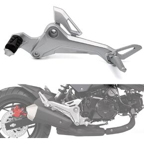 Minho Motorcyle Footpegs Right & Left Side in Aluminium Alloy Material Compatible with Honda Grom 2017-2020 Msx 125 SF, Black Color