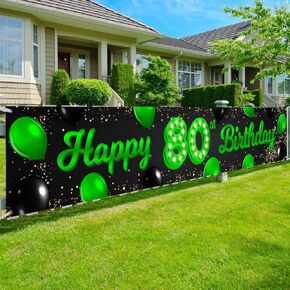 Happy 14th Birthday Green and Black Banner Cheers to 14 Years Old Backdrop Confetti Balloons Theme Decor for Girls 14 Years Old Birthday Party Decorations Bday Supplies Background Favors Gift Glitter