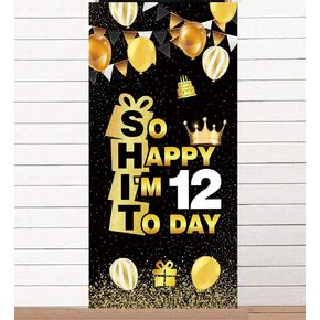 So Happy IM Fifty Today Happy 50th Birthday Banner Confetti Cheers to 50 Years Old Bday Theme Decor Decorations for Him Her Men Women Funny 50th Birthday Party Supplies Black and Gold