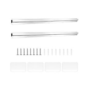 QWORK 48" Order Holder Slide Check Rack Rail, 2 Pack Big Desk Receipt Holder, Aluminium Display Rail Check Rack Receipt Ticket Bill Clip for Restaurant Office Hotel