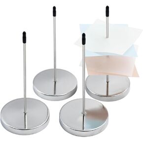 4 قطع من حامل الإيصالات، حامل إيصالات المطاعم، أداة تثبيت التذاكر المعدنية، عصا شوكة الفاتورة، عمود فحص، حامل مذكرة مكتب من الفولاذ المقاوم للصدأ، حامل إيصال in Kuwait