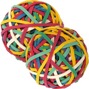 Rubber Bands Ball 2 Pack ball rubber band size #32 rubber bands About 300pcs colors Elastic Band rubber Bands for Office School Home Strong Loop Office Supplies