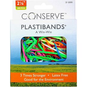 Baumgartens 2-1/8-inch Plastibands (BAUSF5000) Assorted Colors, 200 Pieces