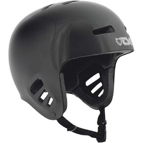 TSG Dawn Skate Helmet, Black, Skateboarding, Rollerblading, Onewheeling, E-Skateboarding, Longboarding, Hardshell, Comfort Padding, Ventilated, Tuned Fit, Full Cut Design, Safety Rated, Swiss Design