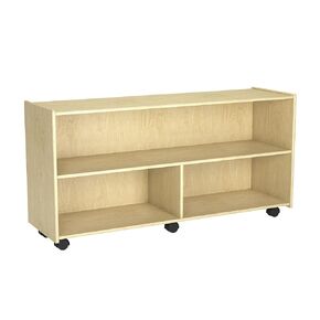 Childcraft Mobile Storage Unit with Locking Casters, 3 Compartment, 47-3/4 x 14-1/4 x 24 Inches