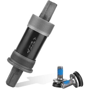 Bike Bottom Bracket Square Hole Crank Axis, Bicycle Middle Mountain Bike Center Shaft for Square Tapered Spindle Crank(68X127.5L)