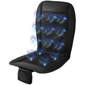 Zone Tech Black Cooling Car Seat Cushion 2-Pack 12V Automotive Adjustable Temperature Comfortable Cooling Car Seat Cushion