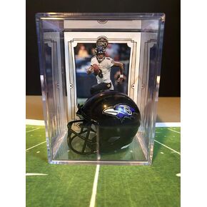 Baltimore Ravens NFL Helmet Shadowbox w/Lamar Jackson card