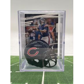 Chicago NFL Helmet Shadowbox w/Justin Fields card