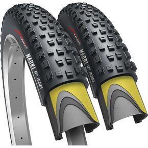 Fincci Maori Pair 27.5 x 2.35 Foldable Mountain Bike Tire 60-584 60 TPI with Nylon Protection for Mountain Enduro MTB Hybrid Bicycle - Pack of 2 27.5x2.35 Inch Tires