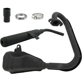FLYPIG Motorcycle Muffler Exhaust Silencer Pipe kit for Yamaha PW50 PY50 PW PY 50 Dirt Bike - Black