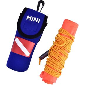 Inflatable Safety Sausage Tube, Scuba Surface Marker Buoy Diving Underwater Signal Flag Tube Snorkeling Storage Bag Dive Reel High Visibility PVC Diver Emergency Sports Float Pouch Gear Accessories