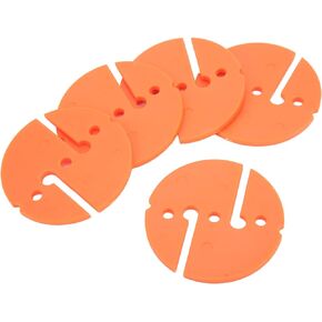 Jerliflyer 5pcs Diving line marker cave, portable wear proof PVC dive,underwater signal dive marker rope (Orange/2.4inch)