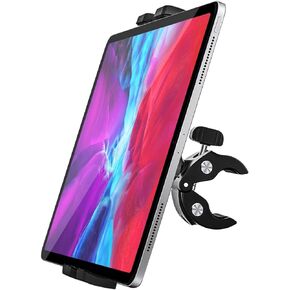 Bike Tablet Mount, woleyi Motorcycle Bicycle Tablet Holder, Cycling Handlebar Tablet Clamp with 360 Rotation for iPad Pro / Air / Mini, iPhone, Samsung Galaxy Tabs, More 4-11" Cellphones and Tablets