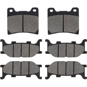 LOCOPOW Front & Rear Brake Pads for Yamaha Vstar V Star 1100 Classic Custom XVS1100 1999 2000 2001 2002 2003 2004 2005 2006 2007 2008 2009