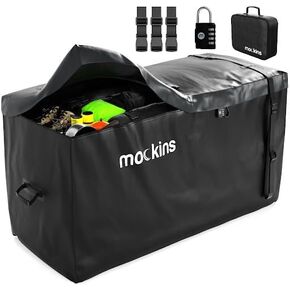 حقيبة شحن مقاومة للماء مقاس XL مقاس 25 قدم مكعب من موكينز لحامل وصلة الجر | 60 بوصة طول × 31 بوصة ارتفاع × 24 بوصة عرض حقيبة حاملة البضائع ذات الغلاف الناعم | حقيبة تخزين وصلة جر مصنوعة من الفينيل المقاوم للتآكل | حقيبة تثبيت وصلة جر البضائع in Kuwait