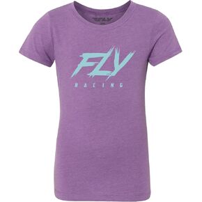 Fly Racing Girl's Edge Tee Shirt (Purple, Medium)