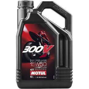 Motul 104129 300V Road Racing 15W-50 Motor Oil, 4-Liter