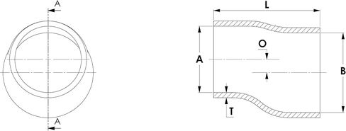 HPS Performance 3 "- 4" ID، 4 "طول، خرطوم توصيل مخفض من السيليكون، درجة حرارة عالية 4 طبقات معززة، أسود (HTSOR-300-400-L4-BLK) in Kuwait