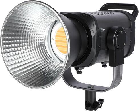 JYJZPB 200W COB LED ضوء فيديو مع جهاز تحكم عن بعد، إضاءة إخراج مستمرة COB معدنية ثنائية اللون مع 60000Lux/1m 3200K-5600K CRI/TLCI97 لتسجيل YouTube/TikTok/الفيديو in Kuwait