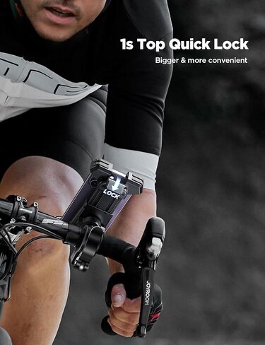 JOYROOM Bike Phone Mount, [1S Locks Phones] Motorcycle Phone Mount with Quick Lock, and Anti-Slip Handlebar Clamp for Bicycle Scooter ATV/UTV, Fit for iPhone 15/14/13/12 Pro Max and All Phones in Kuwait