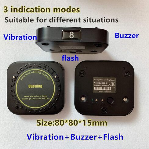 10 Coaster Pagers 1 Keypad Transmitter Wireless Calling System for Servers for Restaurant Church Food Truck Coffee Shop Office Wireless Guest Paging System in Saudi Arabia