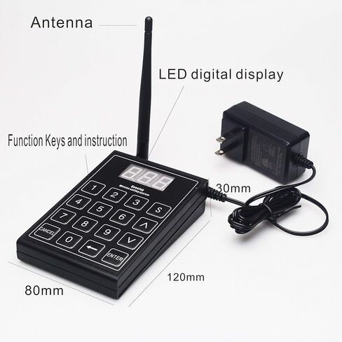 10 Coaster Pagers 1 Keypad Transmitter Wireless Calling System for Servers for Restaurant Church Food Truck Coffee Shop Office Wireless Guest Paging System in Saudi Arabia