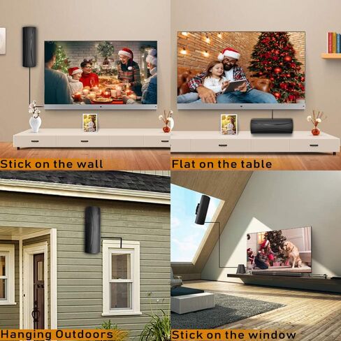 Digital TV Antenna, 850+ Miles Range TV Antenna for Smart TV,TV Antenna Indoor Support 4K 1080p All TV's - Amplifier Signal Booster in Kuwait