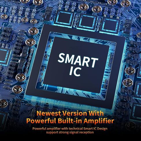 Digital TV Antenna, 850+ Miles Range TV Antenna for Smart TV,TV Antenna Indoor Support 4K 1080p All TV's - Amplifier Signal Booster in Kuwait