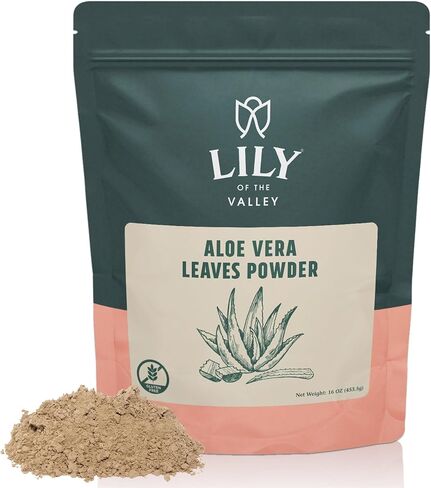 Aloe Vera Powder - Aloe Barbadensis - Ideal for Hair and Face Mask - Great for Shakes & Smoothies - Natural, Vegan & Gluten-Free - (16oz, 453g)- Package May Vary in Saudi Arabia
