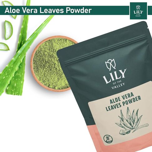 Aloe Vera Powder - Aloe Barbadensis - Ideal for Hair and Face Mask - Great for Shakes & Smoothies - Natural, Vegan & Gluten-Free - (16oz, 453g)- Package May Vary in Saudi Arabia