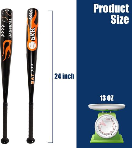 GKK Baseball Bat Kids Baseball Bat Series |-11| Tee Ball Bat Lightweight Batting Practice Bat Baseball Training Equipment |1 Pc. Aluminum| 2 1/4 Barrel | 24", 25", 26" in Saudi Arabia